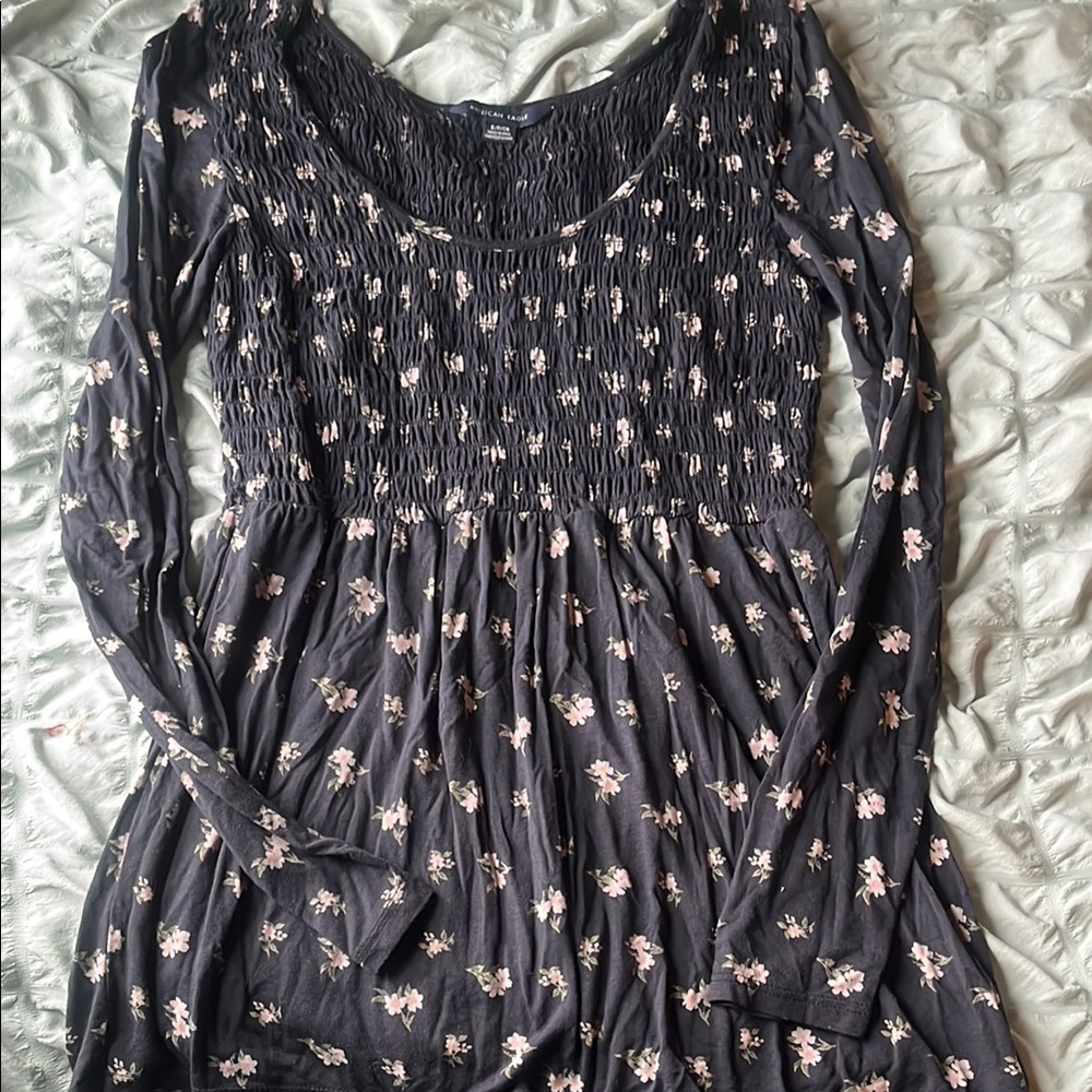 Floral Black Dress